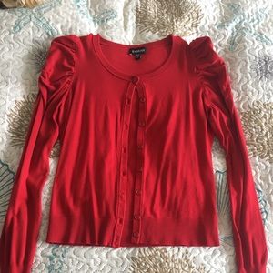 Bebe designer original, red sweater, never worn